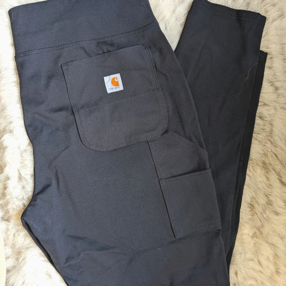 XL Black Carhartt mid weight Utility leggings with pockets